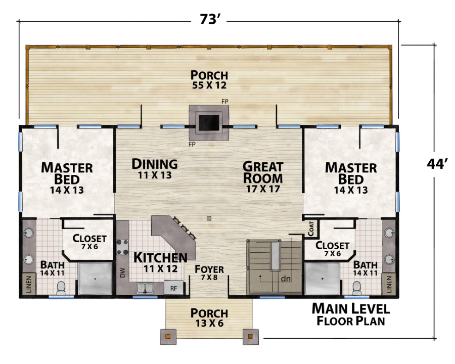 Cowpoke Camp D Plan Details - Natural Element Homes